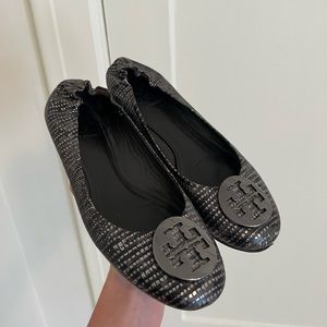 Tory Burch Reva Snakeskin Flats size 7.5